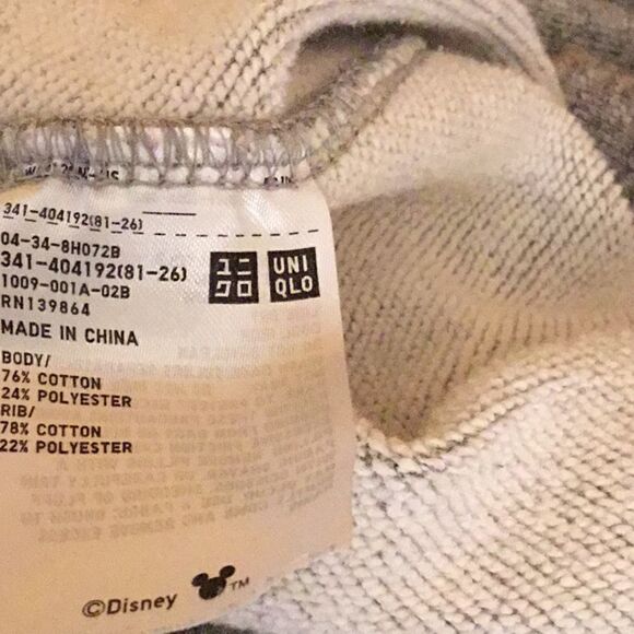 Gray DISNEY sweatshirt in size small with MICKEY on front unisex style - Picture 11 of 12